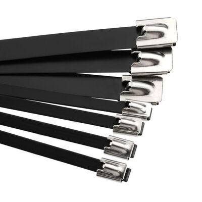 Metallic Cable Tie 4.6x200mm with Insulation Black