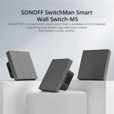 SONOFF Smart Διακόπτης M5-1C-86 Μονός WiFi  Γκρι