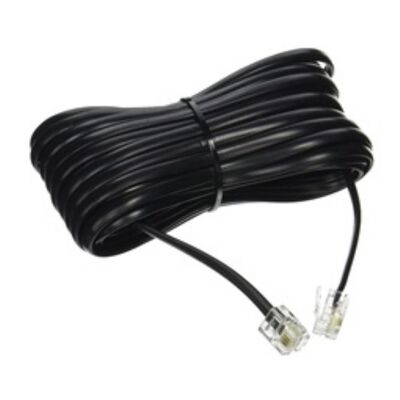 Phone Cable Extension 6P4C 10m RJ11 Black T205-64 (202) COMP