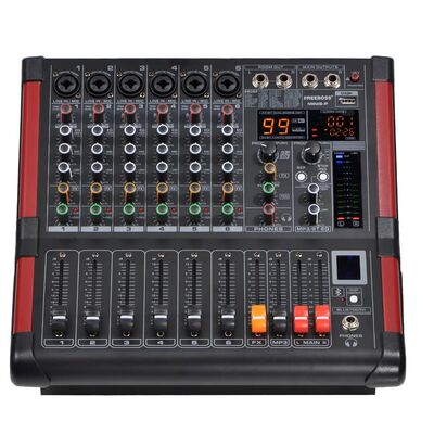Power Mixing Console 6mic with USB+FX 