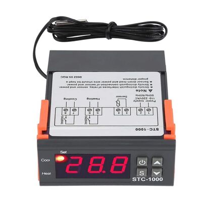 Digital Thermostat -50~+90°C 10A 220V With Capillary STC-1000