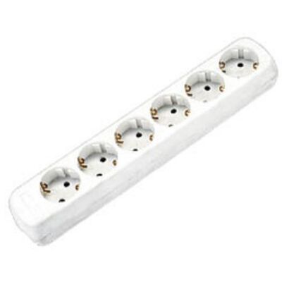 Multi Power Socket 6 Outlet without Cable White 20261-103