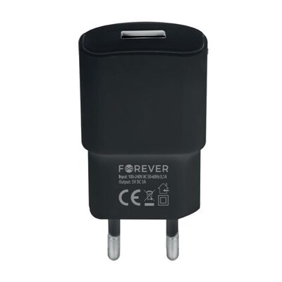 Φορτιστής USB QC3.0 charger 18W 3A Forever Μαύρος