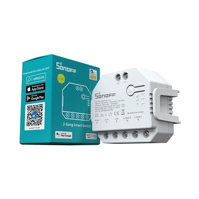 SONOFF Smart Switch DUALR3 Lite 2-Gang Wi-Fi 15A White