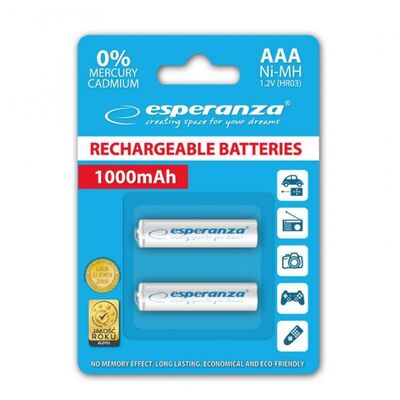 Rechargeable Batteries Esperanza Ni-MH-03 AAA 1000mAh EZA101W
