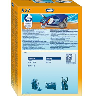 Vacuum Cleaner Bags Swirl R27 Rowenta