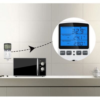Digital Thermostat -40 ~ 120 °C with Socket 230V + Probes E6185 
