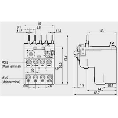 Θερμικό Υπερφόρτισης 1-1.6Α GTH-12Μ/3-1.3 Metamec Mini LG