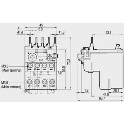 Θερμικό Υπερφόρτισης 1.6-2.5Α GTH-12Μ/3-2.1 Metamec Mini LG