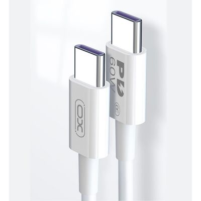 XO Καλώδιο NB-Q190B PD USB-C - USB-C 2,0m 60W Λευκό