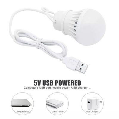 Led Lamp with Cable 1m to USB 6500K Cool White 3W 2000lm