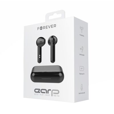 TWE-110 Bluetooth Earphones with Charging Case Black Forever