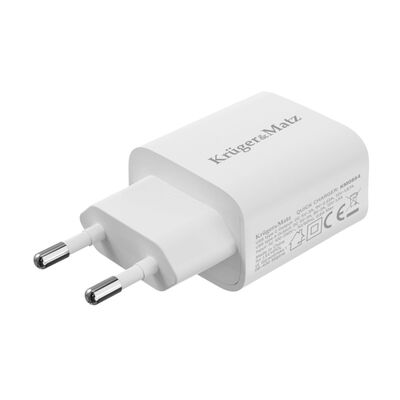 Charger Adapter USB+Type-C 20W Kruger&Matz with Power Delivery and Quick Charge