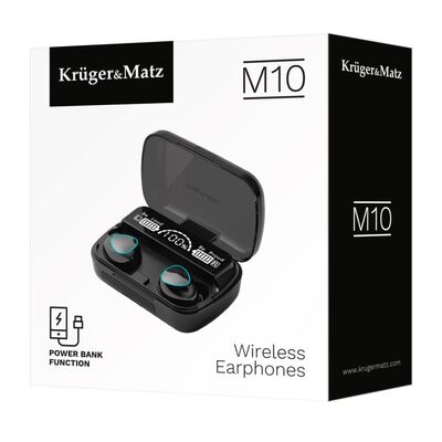 Ασύρματα In-Ear Ακουστικά Kruger&Matz M10 με Power Bank