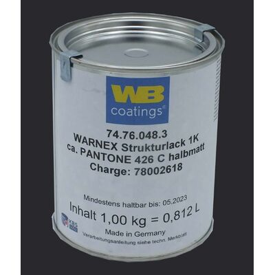 Μπογιά Βαφής Ηχείου Warnex 1kg Pantone 426C Semi-matt