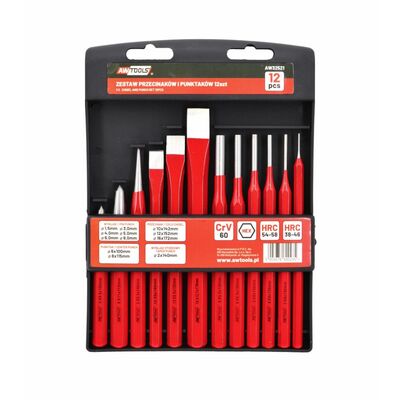 Set of Cutters, Punches 12pcs AW-Tools