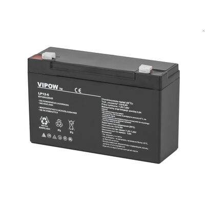 Battery Lead Acid 6V 12Ah Vipow