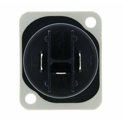 Panel Mount Powercon Connector Output D-Type Seetronic White