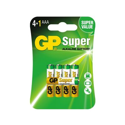 Battery GP Alkaline Super ΑΑA 1.5V 5pcs