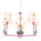 Children's Pendant Light 3 Bulbs Multicolor Princess Lampshade