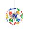 Children's Pendant Light 3 Bulbs Multicolor Numbers