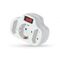 Plug Adapter Schuko in 2 Bippers & 1 Schuko With Switch