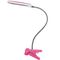Desk Lighting LED With PVC Cable From Metal And Plastic With Tweezers Pink