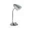 Chromed Metallic Table Lighting Fixture With Black Switch On The Base