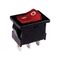 Switch Rocker Mini 3P On-Off 6A/250V Red with Light RL3-311