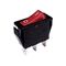 Switch Rocker Medium 3P On-Off 16A/250V Red with Light RK1-11