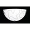 Επίτοιχη Απλίκα Μεταλλική Λευκό Γυαλί Διακοσμημένο με Διαφανή Σχέδια 12355-030