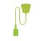 E27 Pendant Lamp Holder with Cable Green