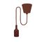 E27 Pendant Lamp Holder with Cable Brown