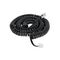 Headset Phone Spiral Cable 1.5m Black