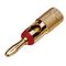 Male Red Metallic Mini Gold Plated Banana Connector LZ532G (BP028G)