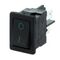 Switch Rocker Mini 4P On-Off 10A/250V Black-Green H8500XBBBG076G
