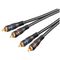 Audio Cable 2 RCA Males - 2 RCA Males 3m Black Gold Goobay