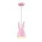 Children's Pendant Light 1 Bulb Pink Bunny