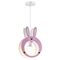 Children's Pendant Light 1 Bulb Pink Bunny