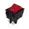 LARGE ROCKER SWITCH 4P WITH LAMP ON-OFF 22A/250V RED R210 HNO