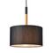 Lighting Fixture  Sand Black + Wood Shade + Black  1 x E27 13800-405