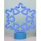 Neon White Plastic Snowflake 34 Led 3xAA Battery - usb Blue