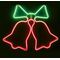 Plastic Christmas Double Bells 300 Led Neon Red - Green 935-112