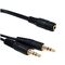 Adapter Cable Stereo Mini Jack 3.5mm 2 Males - 1 Female 0.2m 3Pin