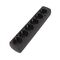 Safety Power Strip 6 Outlet Without Cable Black 723