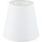 Υφασμάτινο Αμπαζούρ - Καπέλο με Βάση για Λάμπες E14 Λευκό-Λινό 14x9x13cm