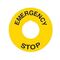 Πινακίδα Ένδειξης Φ60 Emergency/Stop Για Φ22 Κίτρινη Ε60 KND