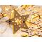 10 Led wooden star with batteries AA & timer