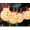 Χριστουγεννιάτικα 10 led λαμπάκια πλαστικοί χιονάνθρωποι με μπαταρίες ΑΑ