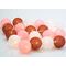 20 Led woven pink/white balls with batteries AA